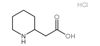 2-PiperidylaceticAcidHydrochloride structure, CAS 19615-30-6