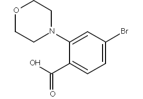 4-Bromo-2-morpholinobenzoicAcid structure, CAS 1099687-03-2