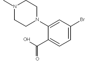 4-Bromo-2-(4-methylpiperazin-1-yl)benzoicAcid structure, CAS 1099687-04-3