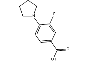 3-Fluoro-4-pyrrolidinobenzoicAcid structure, CAS 1021243-16-2