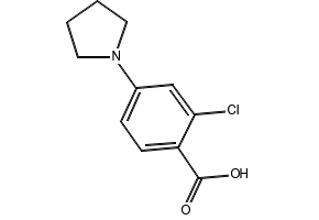 2-Chloro-4-pyrrolidinobenzoicAcid structure, CAS 192513-60-3