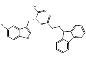 Fmoc-5-chloro-D-tryptophan structure, CAS 1257856-10-2