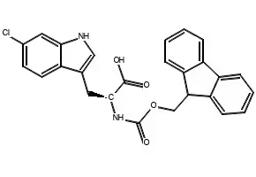 Fmoc-6-chloro-L-tryptophan structure, CAS 908847-42-7