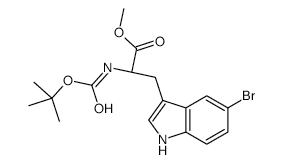 Methyl(S)-2-(Boc-amino)-3-(5-bromo-3-indolyl)propanoate structure, CAS 1257851-13-0