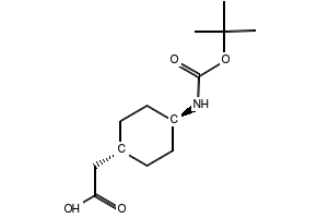 trans-(N-Boc-4-aminocyclohexyl)aceticAcid structure, CAS 189153-10-4