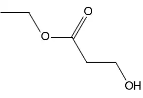 Ethyl3-Hydroxypropanoate structure, CAS 623-72-3