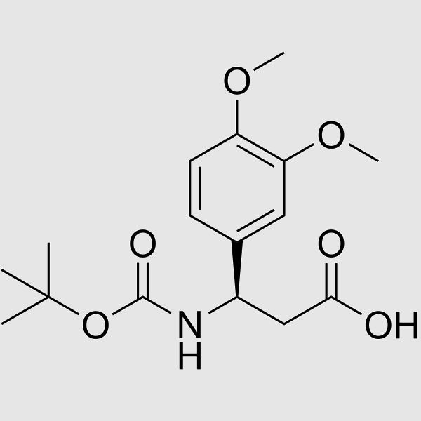 Boc-(R)-3-Amino-3-(3,4-dimethoxy-phenyl)-propionicacid structure, CAS 500788-93-2