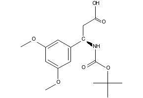 Boc-(R)-3-Amino-3-(3,5-dimethoxy-phenyl)-propionicacid structure, CAS 500788-94-3