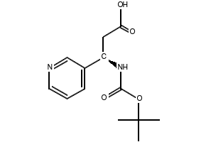 Boc-(R)-3-Amino-3-(3-pyridyl)-propionicacid structure, CAS 500788-96-5