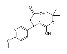 Boc-(R)-3-Amino-3-(6-methoxy-3-pyridyl)-propionicacid structure, CAS 1212298-83-3