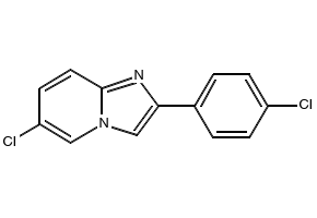 6-Chloro-2-(4-chlorophenyl)imidazo[1,2-a]-pyridine-3-carbaldehyde structure, CAS 351227-28-6