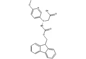 Fmoc-(S)-3-Amino-3-(6-methoxy-3-pyridyl)-propionicacid structure, CAS 1217771-73-7