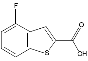 4-Fluoro-1-benzothiophene-2-carboxylicacid structure, CAS 310466-37-6