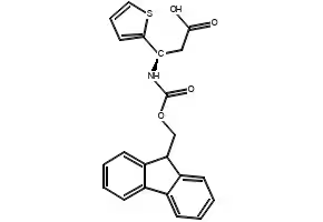 Fmoc-(R)-3-Amino-3-(2-thienyl)-propionicacid structure, CAS 511272-45-0