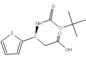 Boc-(S)-3-Amino-3-(2-thienyl)-propionicacid structure, CAS 500770-66-1