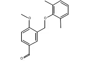 3-(2,6-Dimethylphenoxymethyl)-4-methoxybenzaldehyde structure, CAS 438530-82-6
