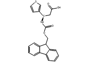 Fmoc-(R)-3-Amino-3-(3-thienyl)-propionicacid structure, CAS 511272-46-1