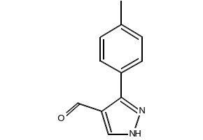 3-p-Tolyl-1H-pyrazole-4-carbaldehyde structure, CAS 350988-62-4