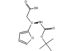 Boc-(R)-3-Amino-3-(2-furyl)-propionicacid structure, CAS 1217725-33-1