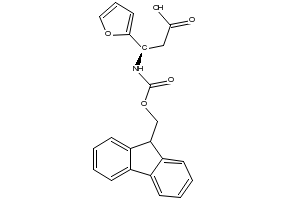 Fmoc-(R)-3-Amino-3-(2-furyl)-propionicacid structure, CAS 1217662-55-9