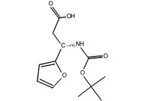 Boc-(S)-3-Amino-3-(2-furyl)-propionicacid structure, CAS 1217736-81-6