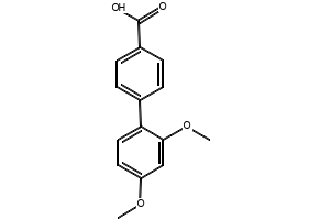 2',4'-Dimethoxybiphenyl-4-carboxylicacid structure, CAS 108474-22-2