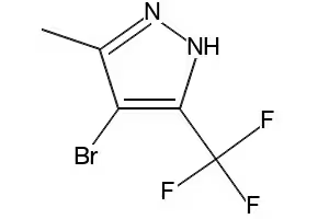 4-Bromo-5-methyl-3-trifluoromethylpyrazole structure, CAS 60061-68-9