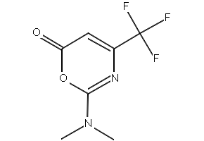 2-Dimethylamino-6-trifluoromethyl[1,3]oxazin-4-one structure, CAS 188616-68-4