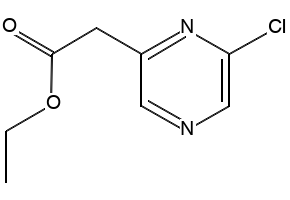 ethyl2-(6-chloropyrazin-2-yl)acetate structure, CAS 1071455-09-8