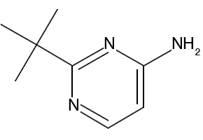 2-tert-butylpyrimidin-4-amine structure, CAS 114362-20-8