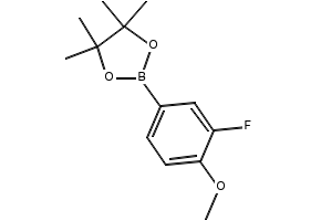 2-(3-Fluoro-4-methoxyphenyl)-4,4,5,5-tetramethyl-1,3,2-dioxaborolane structure, CAS 754226-34-1