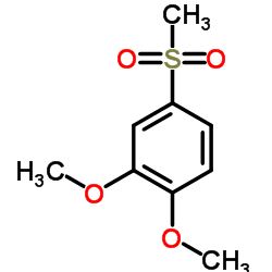 3,4-Dimethoxyphenylmethylsulfone structure, CAS 33951-30-3