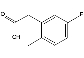 5-Fluoro-2-methylphenylaceticacid structure, CAS 261951-75-1