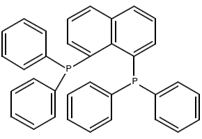 1,8-Bisdiphenylphosphanylnaphthalene structure, CAS 153725-04-3