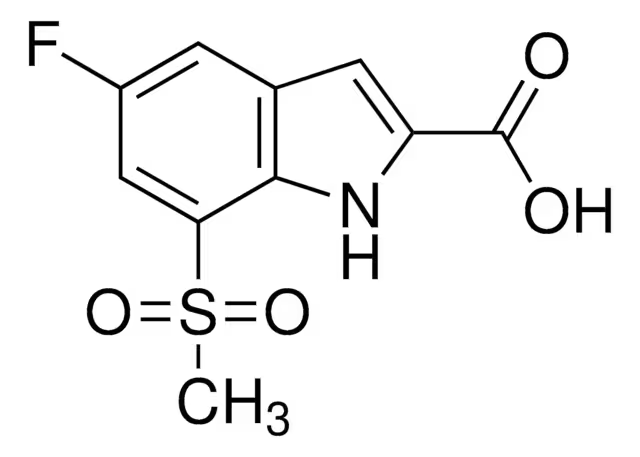 5-Fluoro-7-(methylsulfonyl)-1H-indole-2-carboxylicacid structure, CAS 849035-87-6