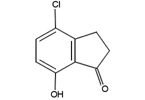 4-chloro-7-hydroxy-2,3-dihydroinden-1-one structure, CAS 81945-10-0