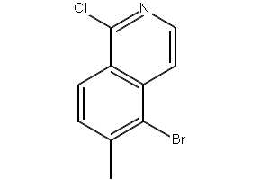 5-bromo-1-chloro-6-methylisoquinoline structure, CAS 1245647-25-9