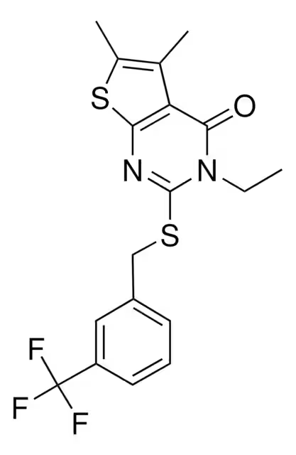 3-{[3-(Trifluoromethyl)benzyl]sulfanyl}-2-thiophenecarboxylicacid structure, CAS 251096-78-3