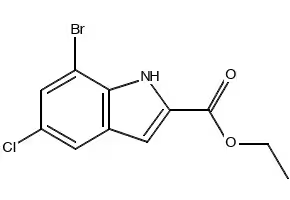methyl3-bromo-5-chloro-1H-indole-2-carboxylate structure, CAS 220679-13-0