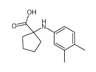 1-(3,4-Dimethylphenylamino)cyclopentanecarboxylicacid structure, CAS 725234-54-8