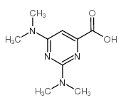 2,4-Bis(dimethylamino)pyrimidine-6-carboxylicacid structure, CAS 386715-39-5