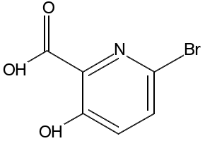 6-bromo-3-hydroxypicolinicacid structure, CAS 321596-58-1