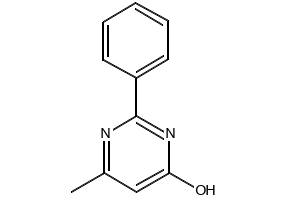 6-Methyl-2-phenylpyrimidin-4-ol structure, CAS 13514-79-9