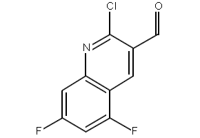 5,7-difluoroquinoline-6-carbaldehyde structure, CAS 1185767-02-5