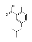 2-fluoro-5-(isopropylthio)benzoicacid structure, CAS 138736-66-0