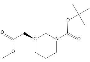 Methyl(S)-1-Boc-3-piperidineacetate structure, CAS 1217737-76-2