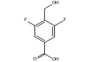 3,5-difluoro-4-(hydroxymethyl)benzoicacid structure, CAS 1211596-29-0