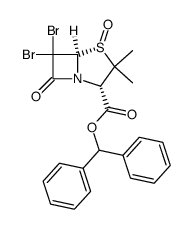 Benzhydryl6,6-dibromopenicillanate-1-oxide structure, CAS 123285-25-6