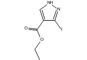 ethyl3-iodo-1H-pyrazole-4-carboxylate structure, CAS 827316-43-8