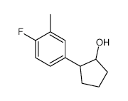 trans-2-(4-Fluoro-3-methylphenyl)cyclopentanol structure, CAS 835912-96-4